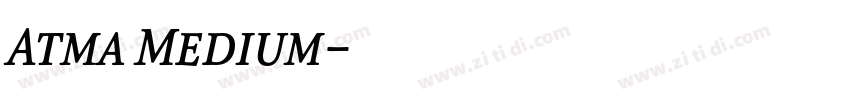 Atma Medium字体转换 Atma Medium字体转换